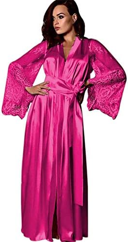 Sleepwear for Women Satin Nightgown Lace Nightdress Bathrobe Lingerie