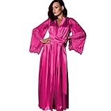 2018 Christmas 2PCS Women Plus Size Sexy Satin Long
