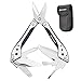 Mini EDC Multitool, 10-in-1 420 Stainless Steel Multitools Keychain Pocket Knife with Key Ring, Scisssors, Screwdriver, Can Opener for Office, Picnic, DIY and Outdoor Camping