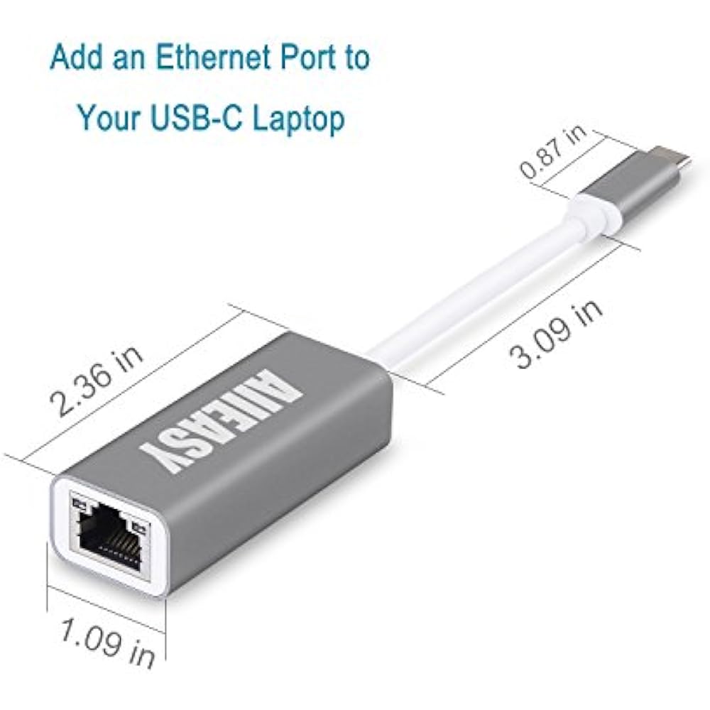 USBC To Adapter TypeC RJ45 Gigabit LAN Network For MacBook