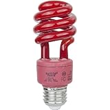 Sunlite SM13/R 13-watt Spiral Energy Saving Compact Fluorescent CFL Light Bulb (40-Watt Incandescent Equivalent), Medium Base, Red