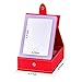 UPMSX 2 in 1 LED Lighted Makeup Mirror with Travel Jewelry Box Organizer Storage Case with USB Charging,Dimmable, Foldable for Makeup, Earrings & Necklaces Best for Travel