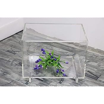 Amazon.com: Acrylic bedside nightstand with additional ...