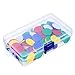 WILLBOND 200 Pieces Counters Counting Chips Plastic Markers 22 mm Mixed Colors for Bingo Chips Game Tokens with Storage Box