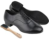 Very Fine Men's Salsa Ballroom Tango Latin Dance Shoes C2503 Bundle with Shoe Wire Brush Heel 1