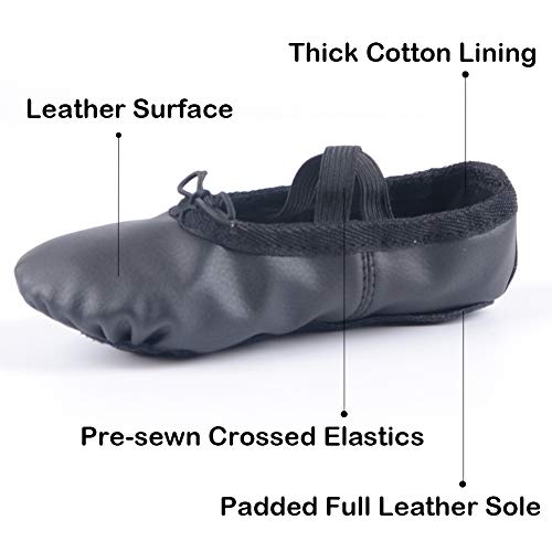 2 Leather+Ballet+Shoes+Toddlers+Slippers