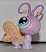 Butterfly #397 (Purple body, Yellow Wings, Glitter Stars on Eyes) Littlest Pet Shop (Retired) Collector Toy - LPS Collectible Replacement Single Figure - Loose (OOP Out of Package & Print)