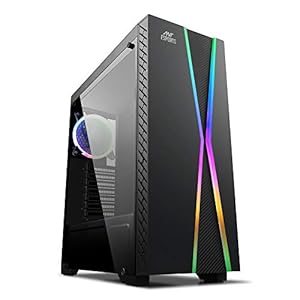 Ant Esports ICE-200TG Mid Tower Gaming Cabinet Computer case with RGB Front Panel Supports ATX, Micro-ATX, Mini-ITX…