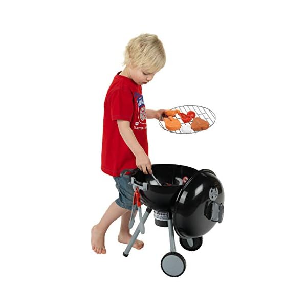 Theo Klein 9400-TK 9401 Weber Kugelgrill Premium mit Licht und Sound I Mit Kohlehaufen, Grillzange und vielem mehr I Inkl. Feuerzeug mit Magnetkopf zum Aktivieren des Kohlehaufens – Bild 3