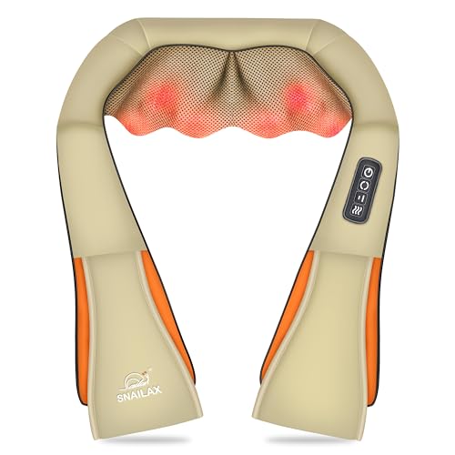 Snailax Shiatsu Neck and Shoulder Massager, Gifts for Men,Back
