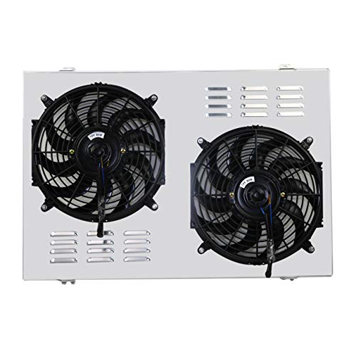Primecooling Radiator Shroud +Fan (12 inches Dia.) for Chevy/GMC C/K Series Blazer Pickup Truck 1973-91
