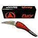 Fury Nobility Raindrop Razor Edge Blade Folding Knife with Rose Pakka Handle, 2-Inch