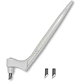 Joyangy Craft Cutting Tools, 360 Degree Rotating Blades Stainless Steel Cutter Pen with 15, 30, 45 Degree Blades for DIY Crafts, Stencils, Scrapbooks-White