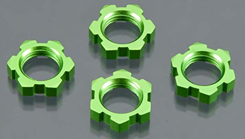 Traxxas 5353A Wheel Nuts Splined 17mm Green (4): 1/10 T-Maxx, Revo Slayer New