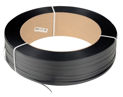 Vestil ST-12-16X6-BL Heavy Duty Poly Strapping, 9000' x 1/2", Black