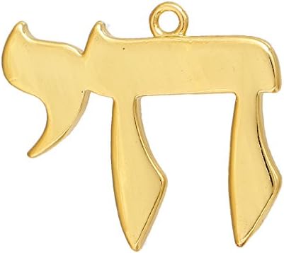 Chai Religious PendantReligious Chai Hai Jewish Kabbalah Hebrew Letter Pendant Jewelry for Necklace Unisex