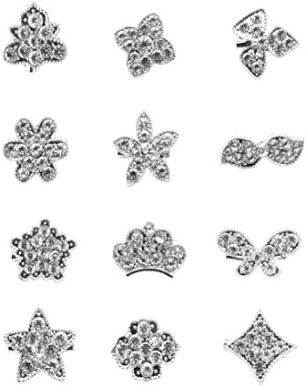 ZAKI L'vow Crystal Floriated Brooches Scarves Buckle Collar Pin Corsage Bouquet Kit Pack of 12