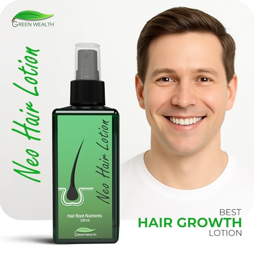 Green Wealth Neo Hair Lotion for Hair Loss Treatment | Hair Regrowth | Thinning, Bald Spots & Hair Fall | Trusted Formula with Ginseng, Saw Palmetto & Horsetail | 120ml