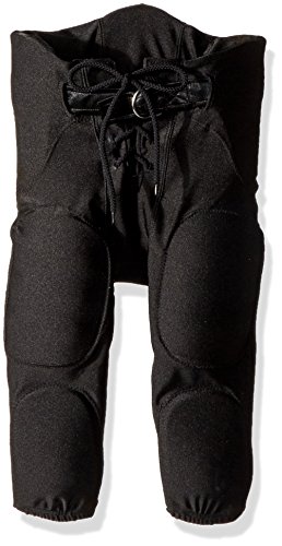 Intensity Boy's Integrated Football Pants with Belt, Black, Small