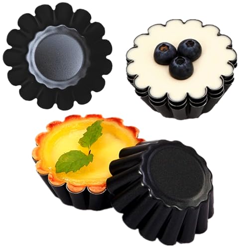 12-Pack 2.5 Inch Nonstick Mini Tart Pans Fluted Side for Pies Pan