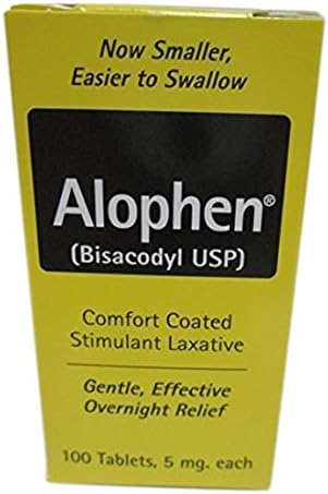 Alophen Enteric Coated Stimulant Laxative Tablets, 100 Count (Pack of 3)
