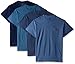 Fruit of the Loom Men's Pocket Crew Neck T-Shirt (Pack of 4), Assorted Blues, Medium