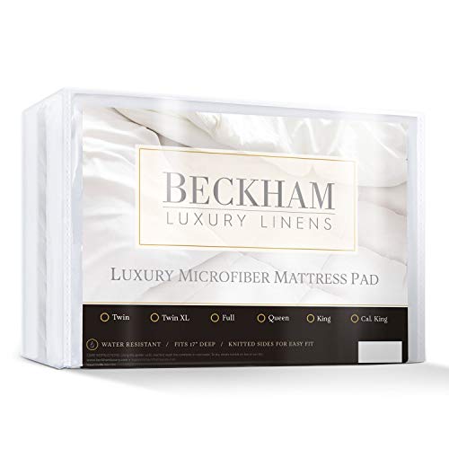 Beckham Hotel Collection Luxury Microfiber Mattress Pad - Quilted, Hypoallergenic, and Water-Resistant - Queen - Thumbnail 3
