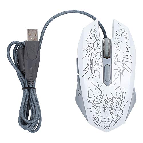 USB Wired Gaming Mouse - Illuminated Breathing Light - 2400/1800/1200/800 DPI 3500FPS - Portable Computer Mouse - for Gamers