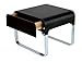 Adesso Regency End Table, Black Walnut/Chrome