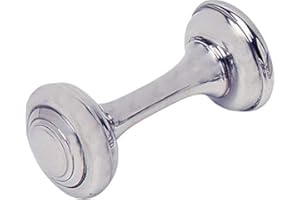 I LUV LTD Great Christening Gift Pewter Baby Rattle Makes Noise Can be Engraved