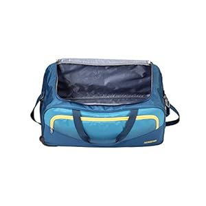 american tourister nylon 65 cms blue travel duffle