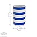 Harbour Housewares Blue and White Striped Ceramic 3 Piece Bathroom Set. Including Soap Dispenser, Soap Dish and Toothbrush Tumbler