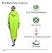 ColorDrip Women's Eco-friendly EVA Fashion Translucent Raincoat ,Green, Medium