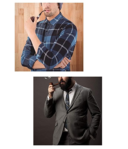 Home-organizer Tech Wooden Smoking Pipe Tobacco Pipe with Pipe Accessories True Man's Essential Fashion Decoration Choice (Round Bottom)