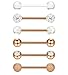 FINREZIO 14G 14-16mm Stainless Steel Nipple Tongue Ring Barbell Nipplerings Body Piercing Jewelry 12Pcs (14G Rose Gold tone, 14)