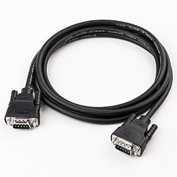 DTECH DB9 to DB9 RS232 Serial Cable Male to Male Null Modem Cord Cross TX RX line for Data Communication (5 Feet, Black)