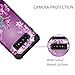 LONTECT for Galaxy S10 Plus Case Shockproof 3 in 1 Heavy Duty Hybrid Sturdy High Impact Protective Cover Case for Samsung Galaxy S10+ Plus 6.4 inch,Purple Flower/Black