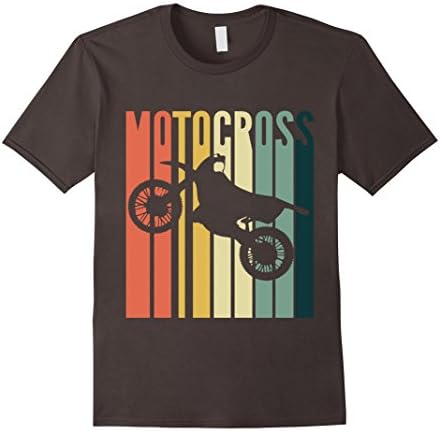 Mens Motocross Silhouette Dirt Bike Retro Vintage Whip T-Shirt XL Asphalt