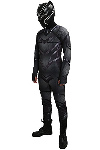 XCOSER Black Panther Costume Zentai for Halloween L