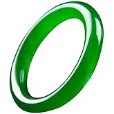 URED Floating Green Jade Bangle Bracelet For Women Narrow Feng Shui Bracelet Good Luck jade Bangle Genuine Healing For Woman Yoga meditation mother gift Birthday good luck