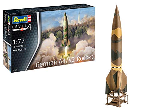 Revell GmbH 03309 German A4/V2 Rocket Plastic Model Kit, Black & White, 1:72