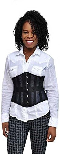 Heavy Duty 26 Steel Boned Waist Trainer for Post Pregnancy Tummy Control (Small, Black)