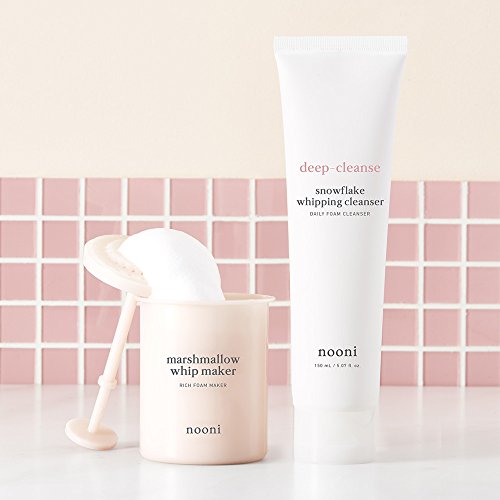 NOONI Marshmallow Whip Maker Pink Skin Care Foam Maker to Use With