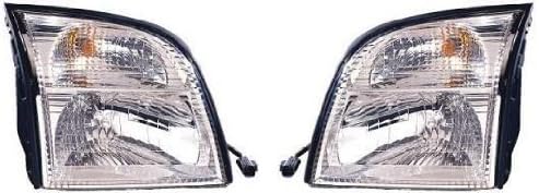 2002-2003-2004-2005 Mercury Mountaineer Headlight Headlamp Front Head Light Lamp Pair Set Right Passenger AND Left Driver Side (02 03 04 05)