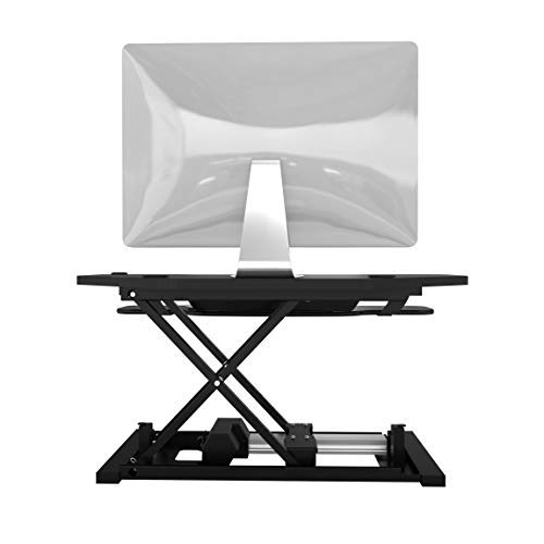 VersaDesk Power Pro Corner - 36" Electric Height-Adjustable Standing Desk - Sit to Stand Desktop with Keyboard and Mouse Tray - Black