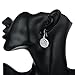 AMBESTEE Women Girls Sliver Plated Fashion Lovely Design Drop Dangle Pendant Earrings Gift (Hollow)