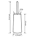 Neady Toilet Brush and Holder Modern Design Longer Brush and Heavy Enough for Bathroom Toilet