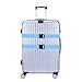 Hibate (2_Blue) Luggage Straps Belts and (1_Orange) Neoprene Suitcase Handle Wrap Grip Tags