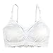 Coobie Seamless Lace Back Scoopneck Bra, White, One Size