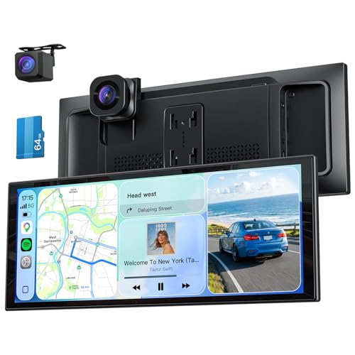 Krunia 10.26-Inch CarPlay Dash Cam